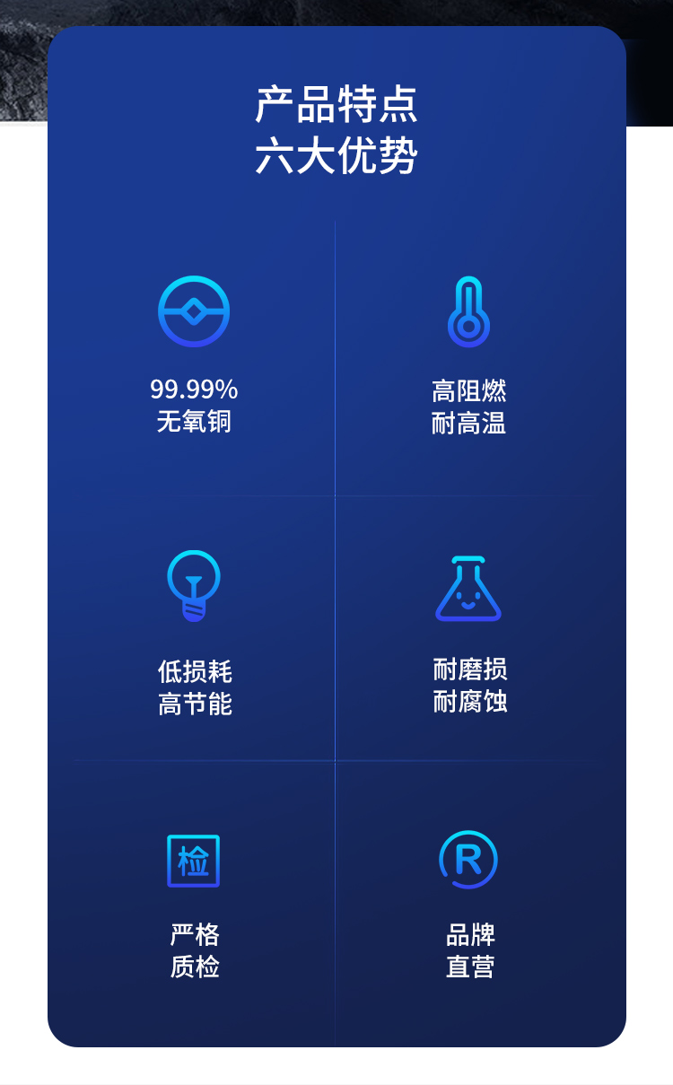 安普bvr电线软线阻燃家用1.5/2.5/4/6/10平方铜芯电线国标100米