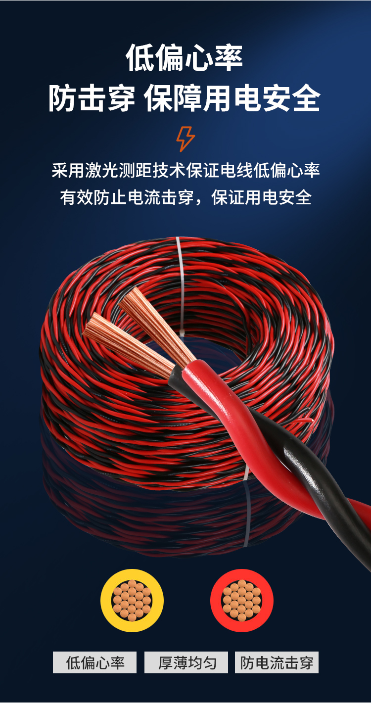 安普RVS双绞线2*1.5花线消防照明阻燃国标铜芯电动车充电线高楼层
