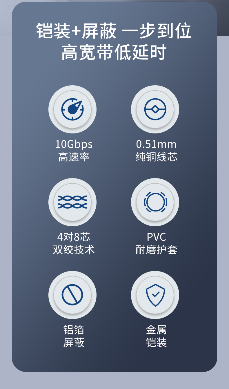 安普超五类铠装网线防鼠咬钢带防晒冻室外抗老化可地埋铠甲网络线