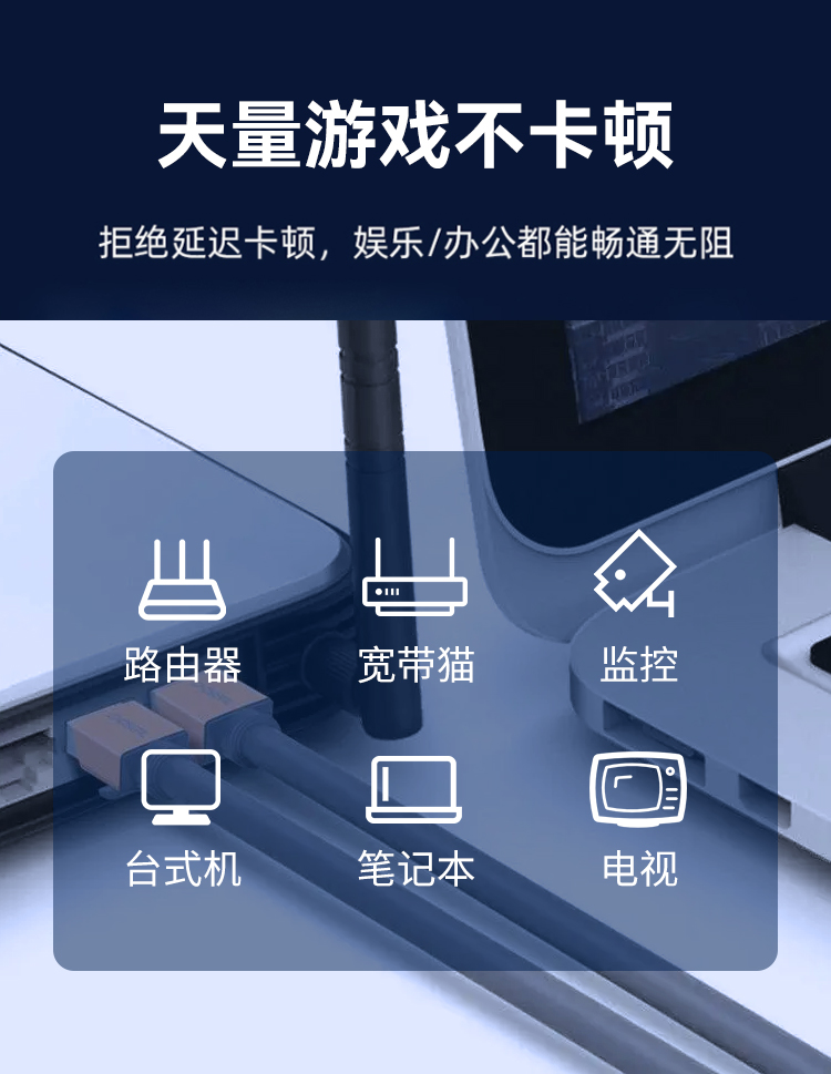 安普超六类双屏蔽网线FTP CAT6A0.58±0.02mm纯铜工程网络监控线