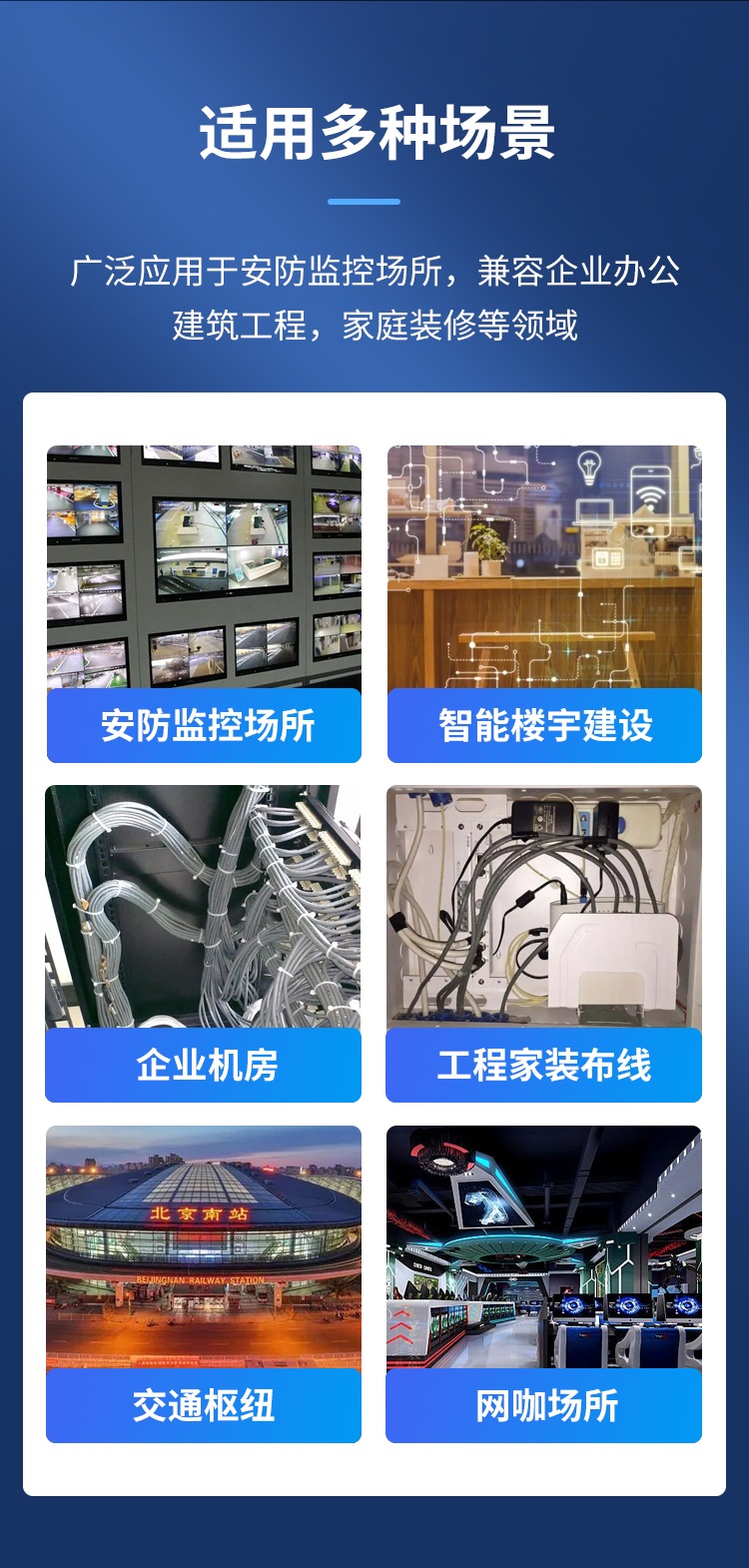 安普超六类双屏蔽网线FTP CAT6A0.58±0.02mm纯铜工程网络监控线